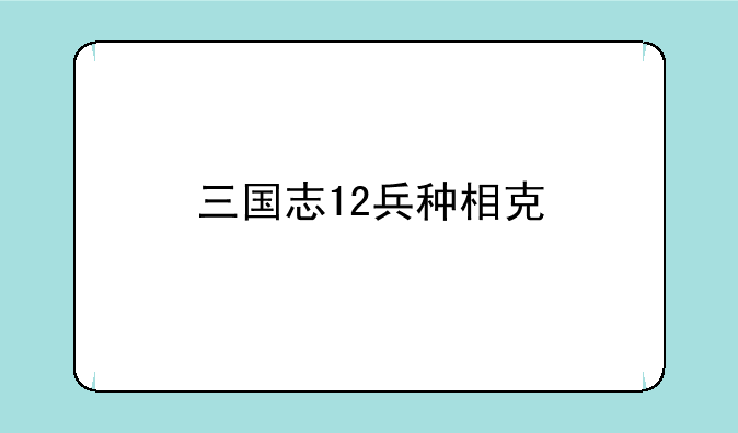 三国志12兵种相克