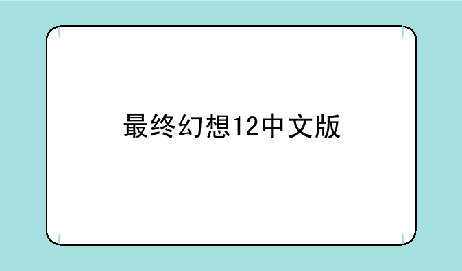 最终幻想12中文版