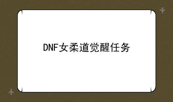 DNF女柔道觉醒任务