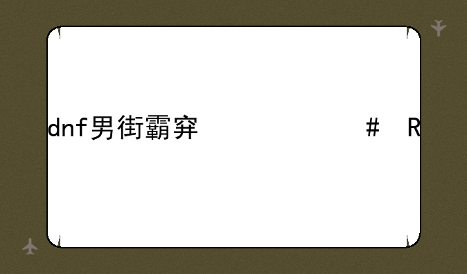 dnf男街霸穿什么甲
