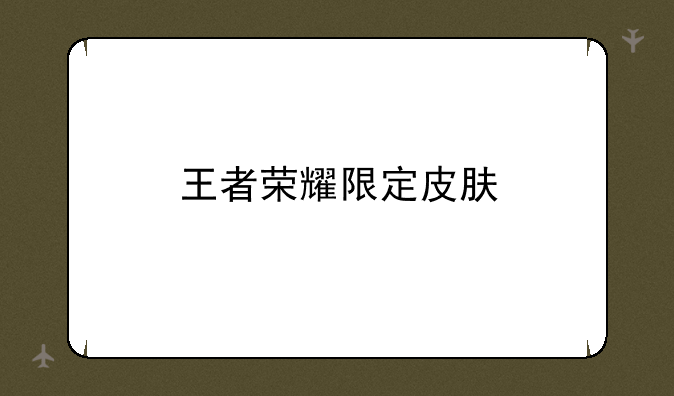 王者荣耀限定皮肤