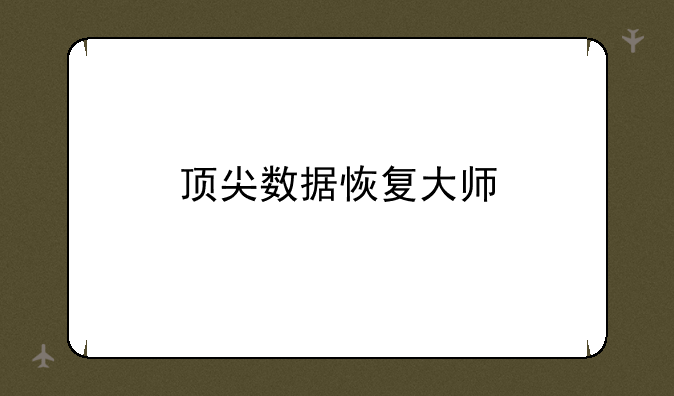顶尖数据恢复大师