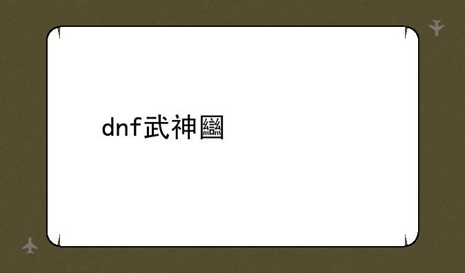 dnf武神土豪装备