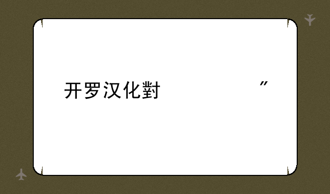 开罗汉化小游戏