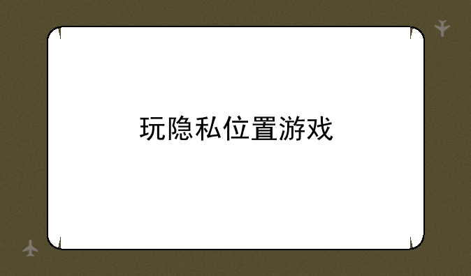 玩隐私位置游戏