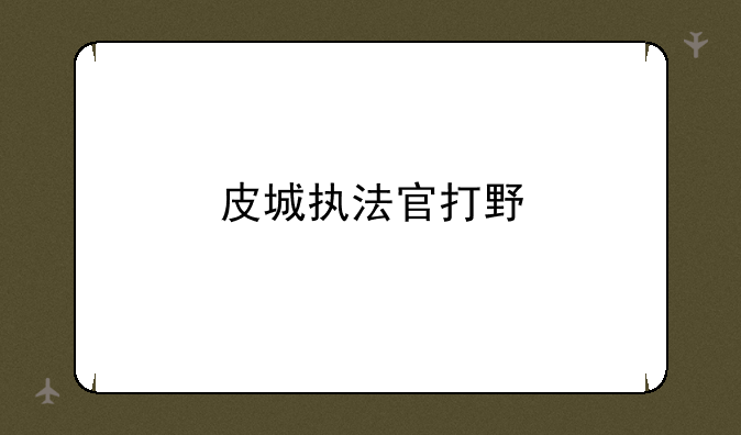 皮城执法官打野