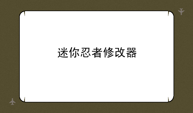 迷你忍者修改器