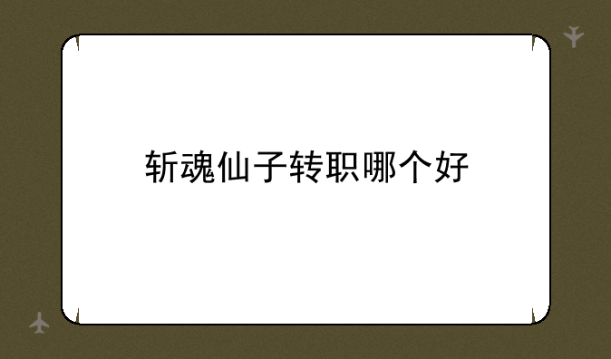 斩魂仙子转职哪个好