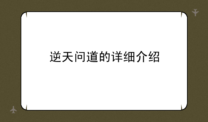 逆天问道的详细介绍