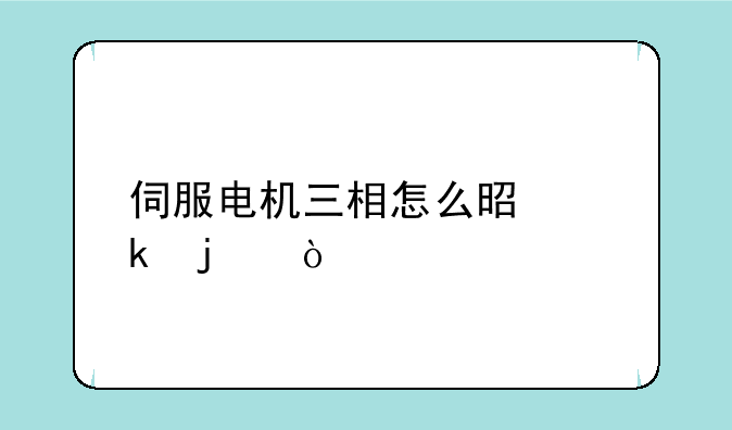 伺服电机三相怎么是通的？