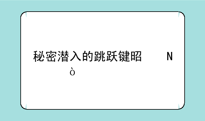 秘密潜入的跳跃键是哪个？