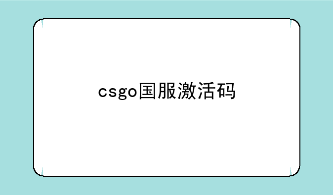 csgo国服激活码
