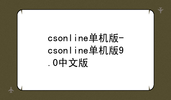 csonline单机版-csonline单机版9.0中文版