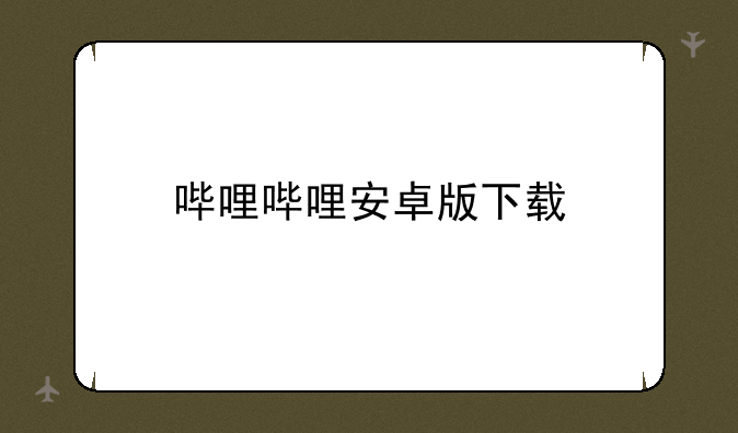 哔哩哔哩安卓版下载