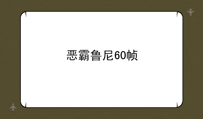 恶霸鲁尼60帧