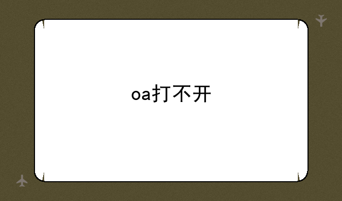 oa打不开
